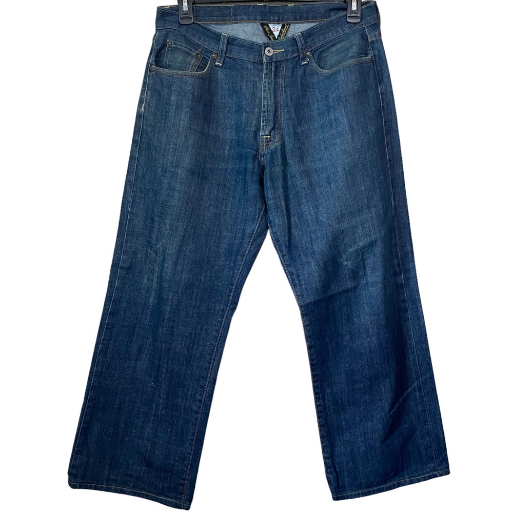 Vintage Lucky Brand Oiler Bootleg 181 Denim Blue Jeans Loose Baggy Classic SZ34